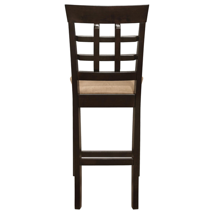 Gabriel Lattice Back Counter Chair Cappuccino (Set of 2)