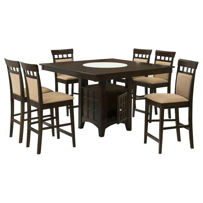 Gabriel 7-piece Square Counter Height Dining Set Cappuccino