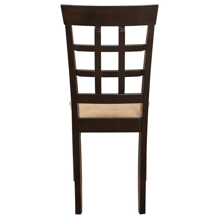 Gabriel Lattice Back Dining Side Chair Cappuccino (Set of 2)