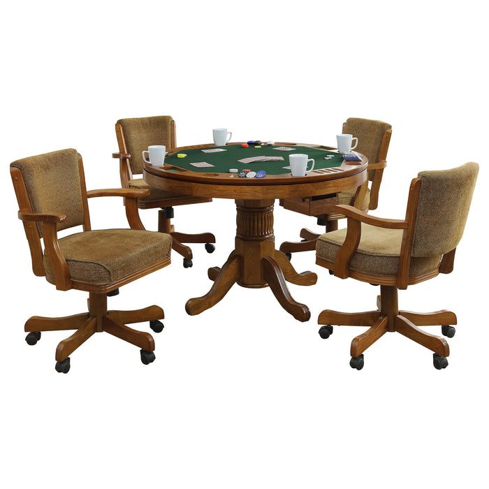 Mitchell 5-piece 3-in-1 Dining and Game Table Set Amber