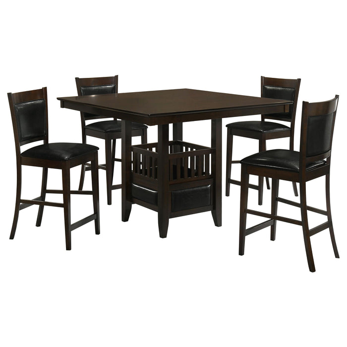 Jaden 5-piece Square Counter Height Dining Set Espresso