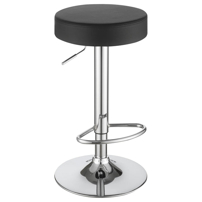 Ramses 29-inch Adjustable Bar Stool Chrome and Black