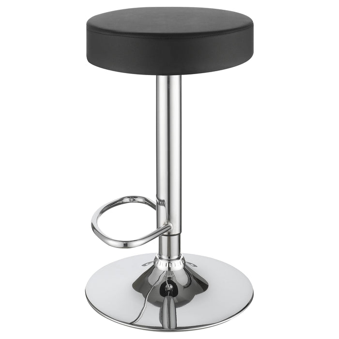 Ramses 29-inch Adjustable Bar Stool Chrome and Black