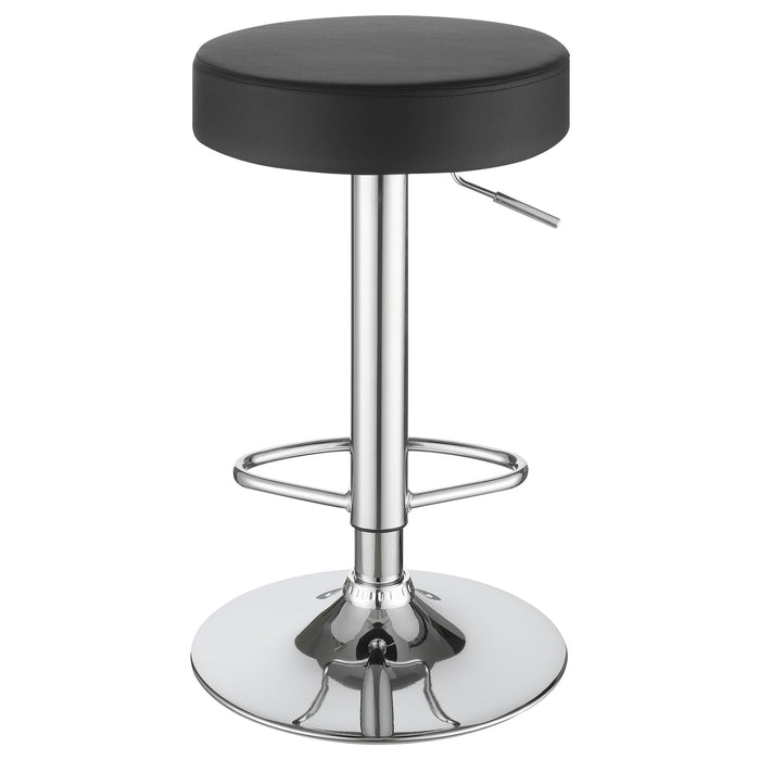 Ramses 29-inch Adjustable Bar Stool Chrome and Black