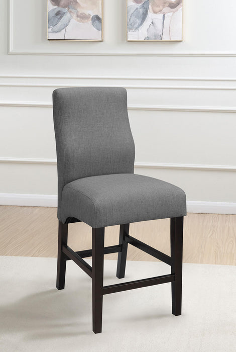 Mulberry Fabric Upholstered Counter Chair Grey (Set of 2)