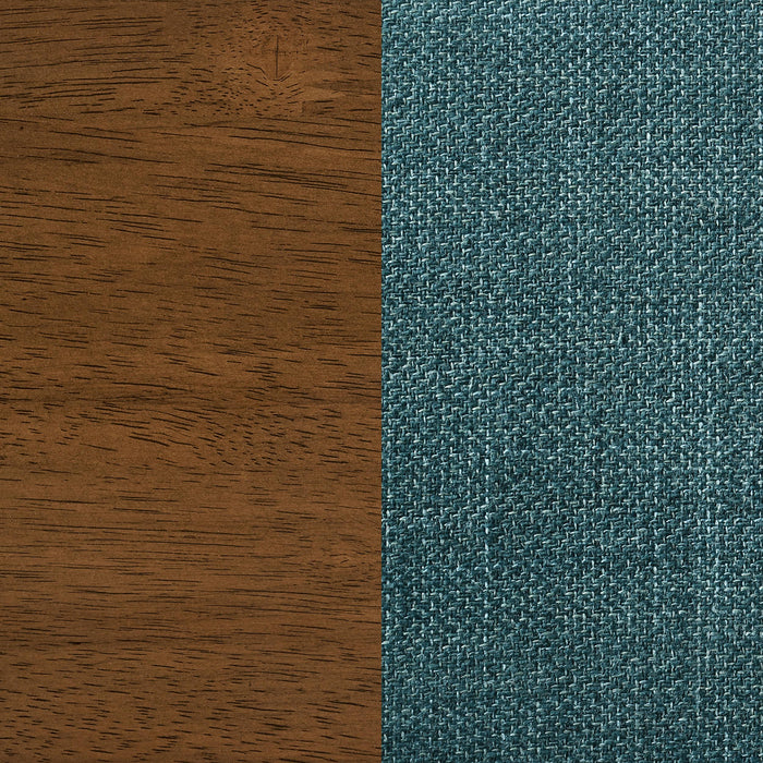 Cantley Upholstered Dining Side Chair Teal Blue (Set of 2)