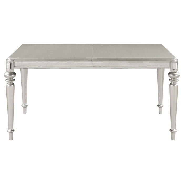 Bling Game 86-inch Extension Dining Table Metallic Platinum