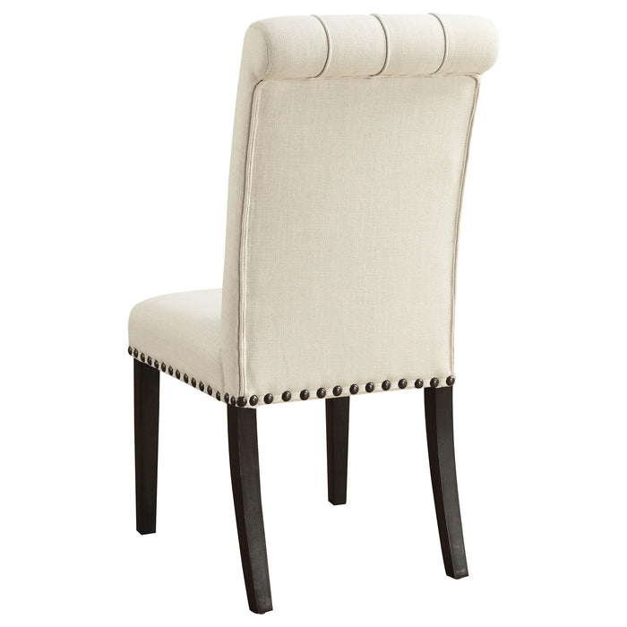 Alana Fabric Upholstered Dining Side Chair Beige (Set of 2)