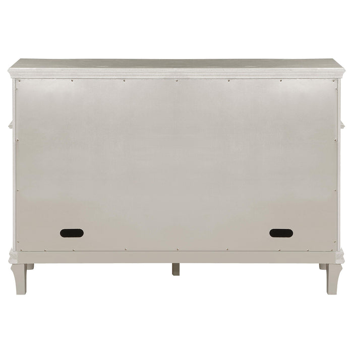 Evangeline 4-drawer Sideboard Buffet Cabinet Silver Oak