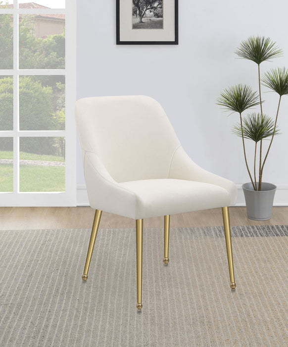 Mayette Upholstered Dining Side Chair Ivory (Set of 2)