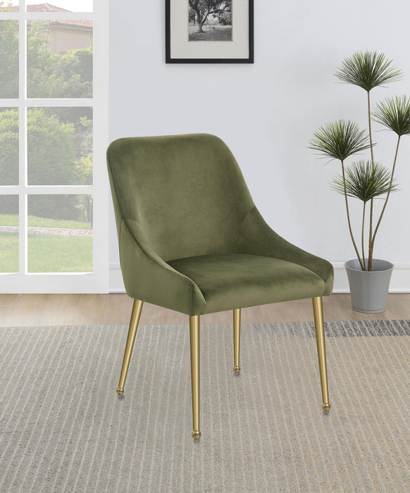 Mayette Upholstered Dining Side Chair Olive (Set of 2)