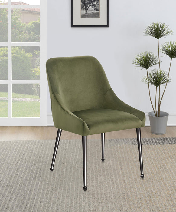 Mayette Upholstered Dining Side Chair Olive (Set of 2)