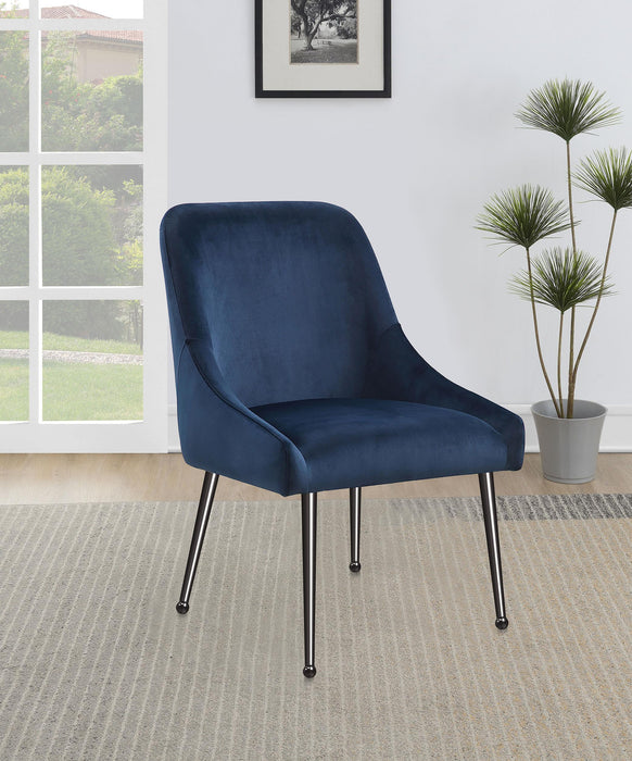 Mayette Upholstered Dining Side Chair Blue (Set of 2)