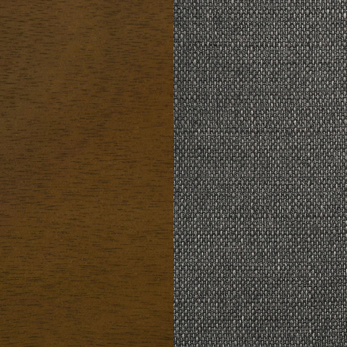 Alfredo Upholstered Dining Bench Grey and Natural Walnut