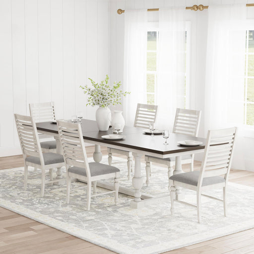 Aventine 7-piece Extension Leaf Dining Set Vintage White