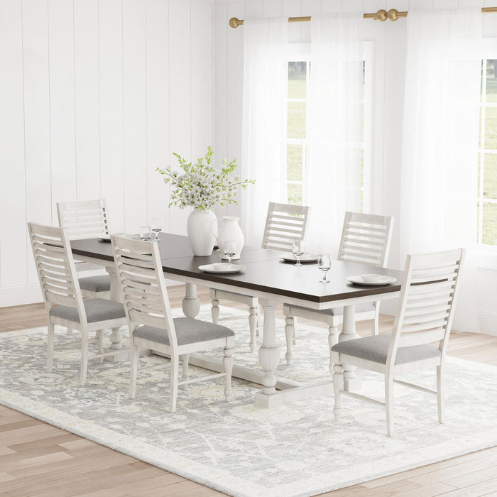 Aventine 7-piece Extension Leaf Dining Set Vintage White