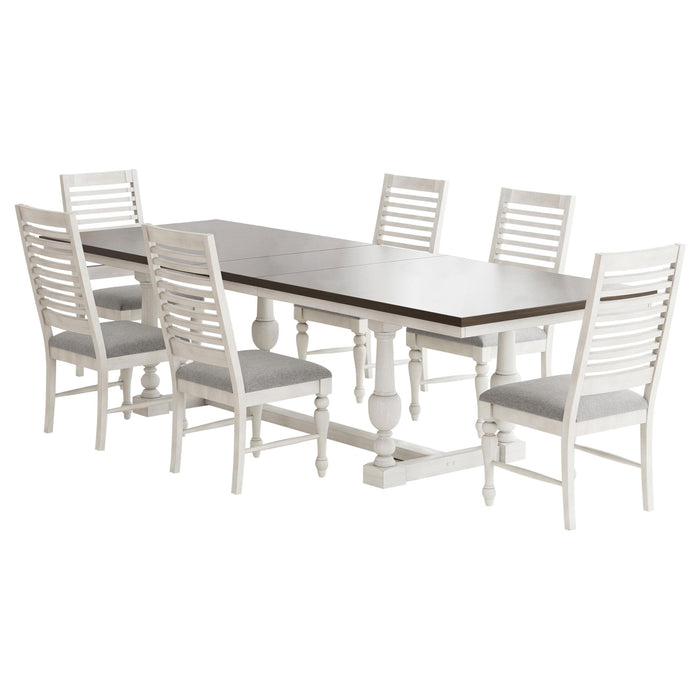 Aventine 7-piece Extension Leaf Dining Set Vintage White