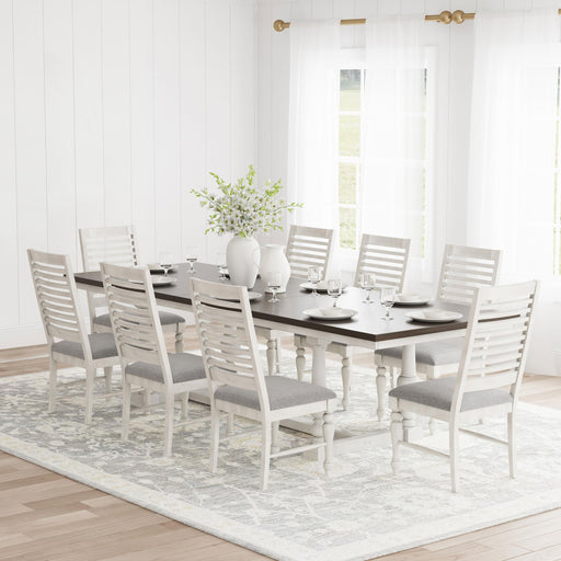 Aventine 9-piece Extension Leaf Dining Set Vintage White