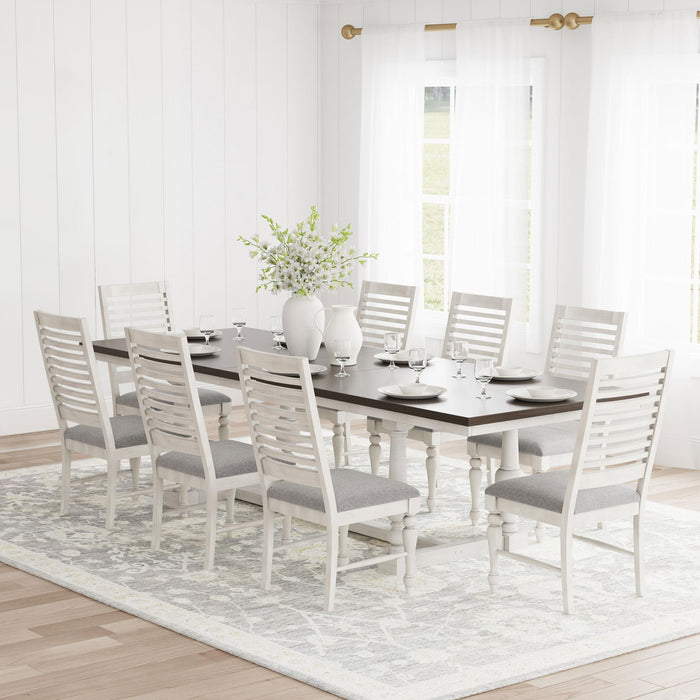Aventine 9-piece Extension Leaf Dining Set Vintage White