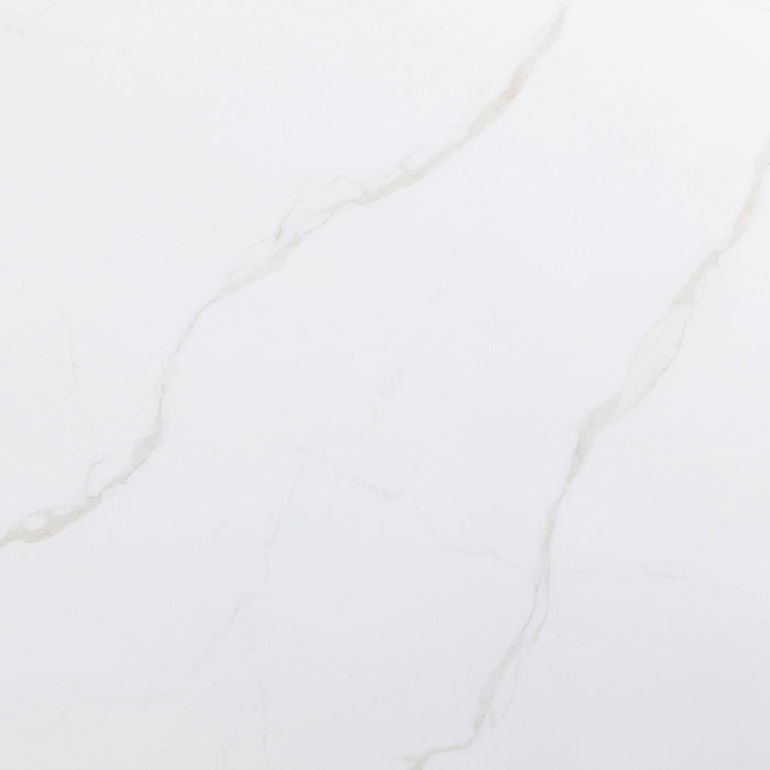 Tevlin Rectangular 79-inch Marble Top Dining Table White