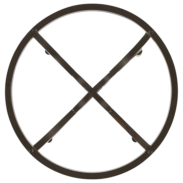 Aviano Round Metal Dining Table Base Gunmetal