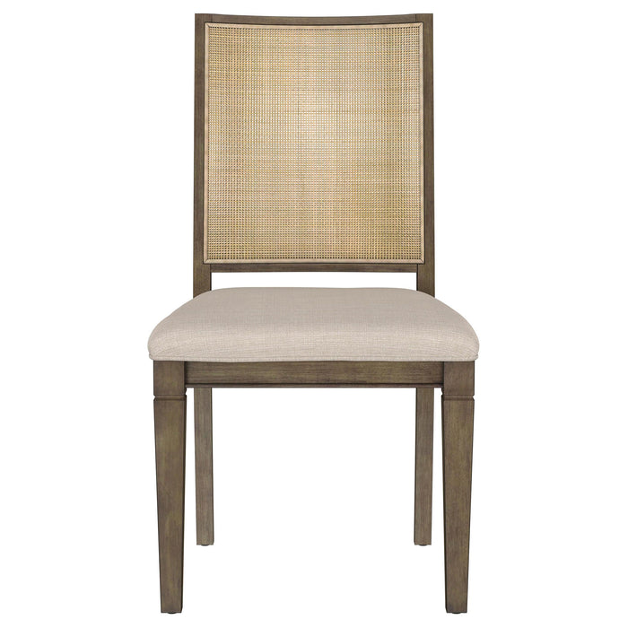 Matisse Woven Rattan Back Dining Side Chair Brown (Set of 2)