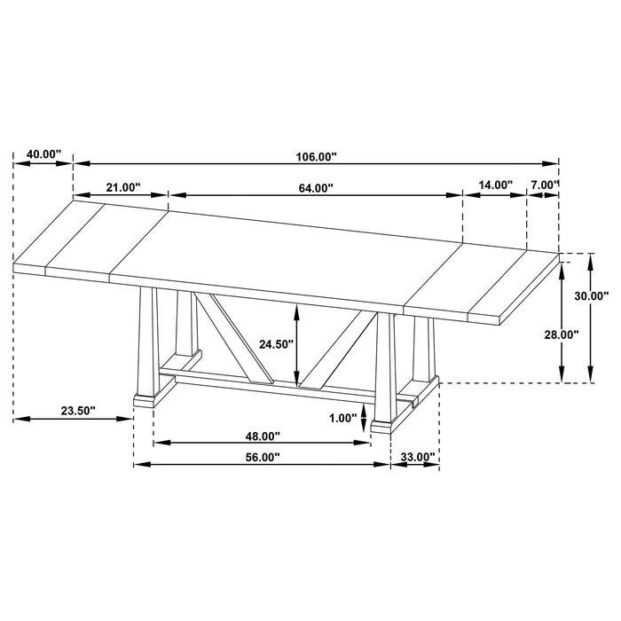 Middleton 10-piece Extension Leaf Dining Set Natural Brown