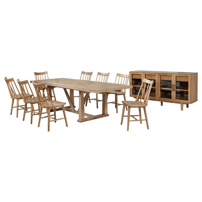 Middleton 10-piece Extension Leaf Dining Set Brown and Black