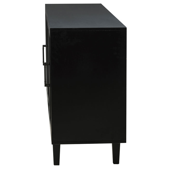 Middleton 4-door Sideboard Server with Dual Drawers Black