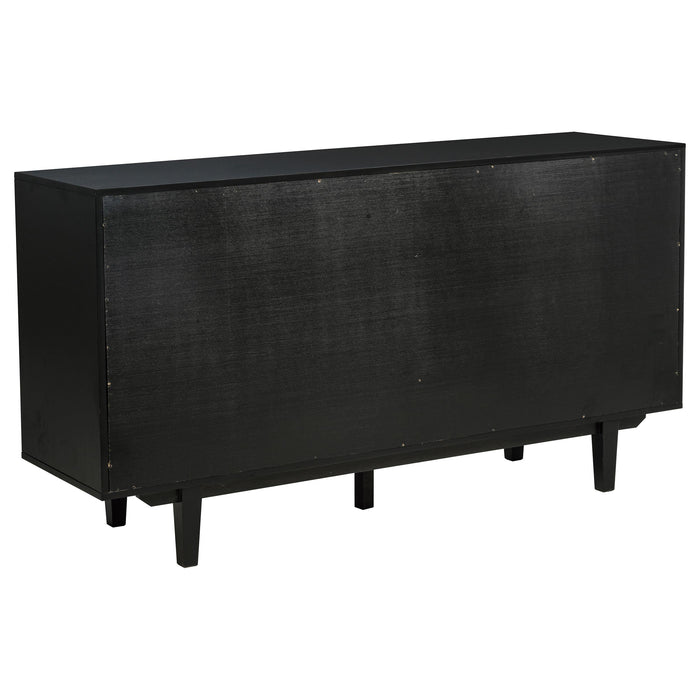 Middleton 4-door Sideboard Server with Dual Drawers Black