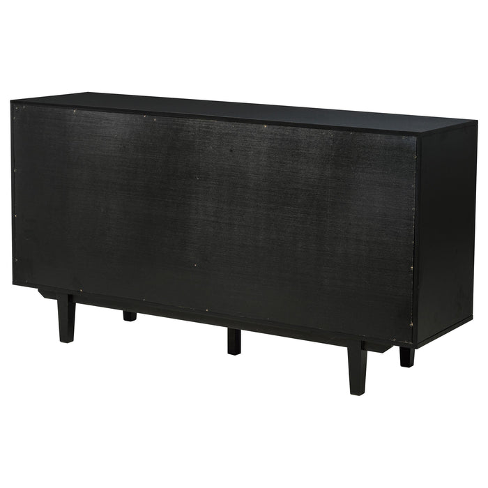 Middleton 4-door Sideboard Server with Dual Drawers Black