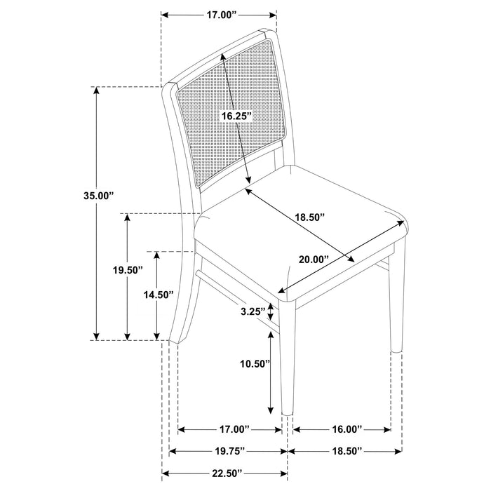 Arini 5-piece Extension Leaf Dining Table Set Sand Wash