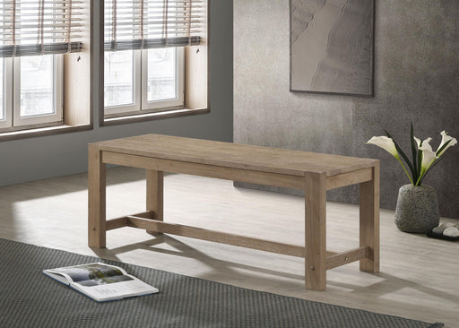 Scottsdale Wood Trestle Base Dining Bench Washed Brown