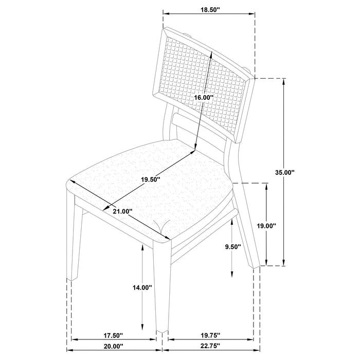 Kailani 9-piece Rectangular Wood Dining Table Set Beige Oak