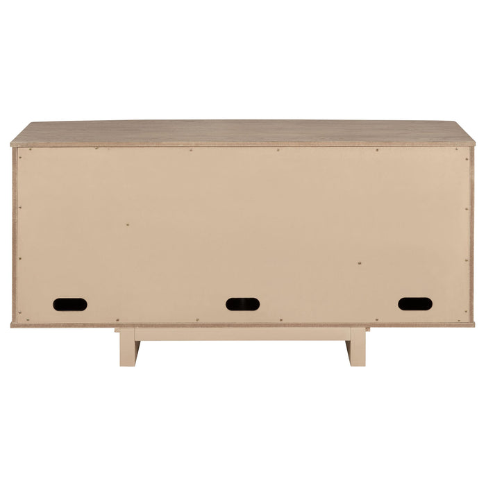 Kailani 4-door Cane Sideboard Buffet Cabinet Beige Oak