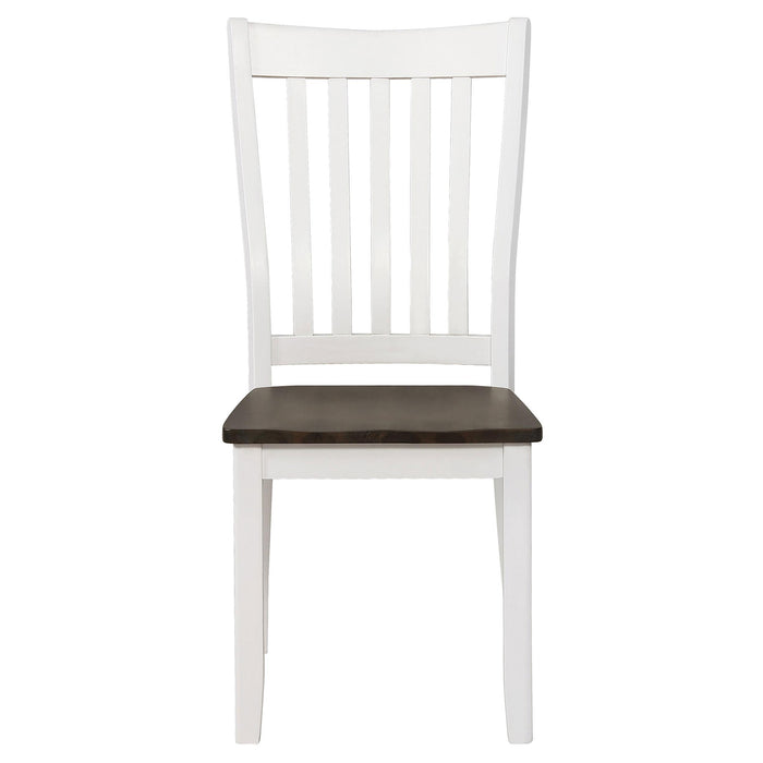 Kingman Wood Dining Side Chair Distressed White (Set of 2)