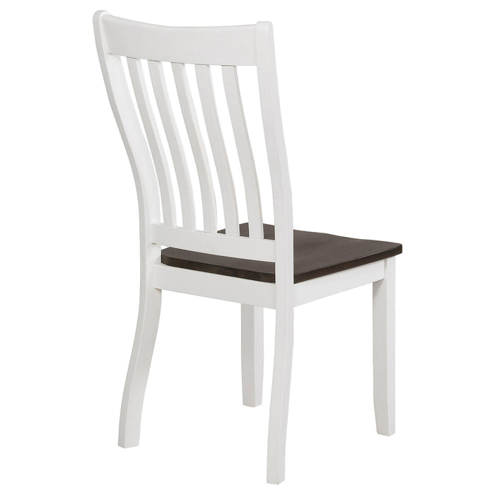 Kingman Wood Dining Side Chair Distressed White (Set of 2)