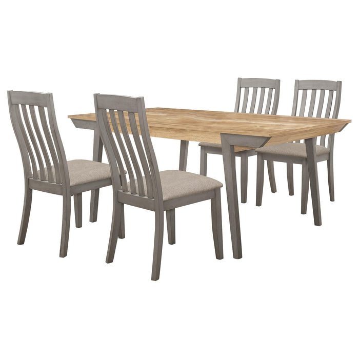 Nogales 5-piece Rectangular Dining Table Set Coastal Grey