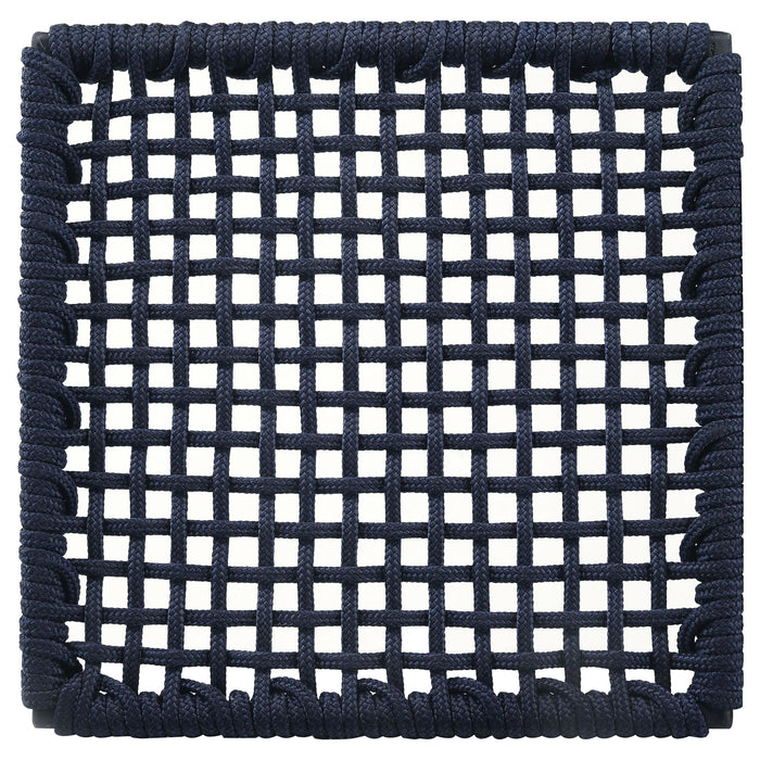 Nakia Woven Rope Dining Side Chairs Dark Navy (Set of 2)