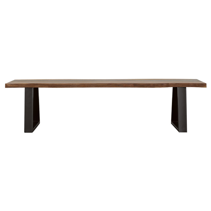 Ditman Live Edge Wood Dining Bench Grey Sheesham