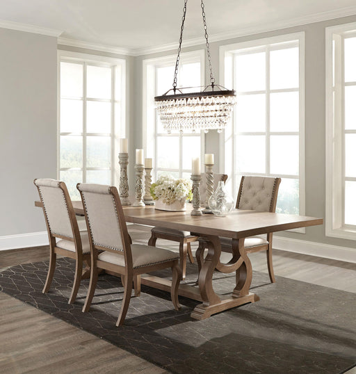 Brockway 5-piece Extension Leaf Dining Set Barley Brown