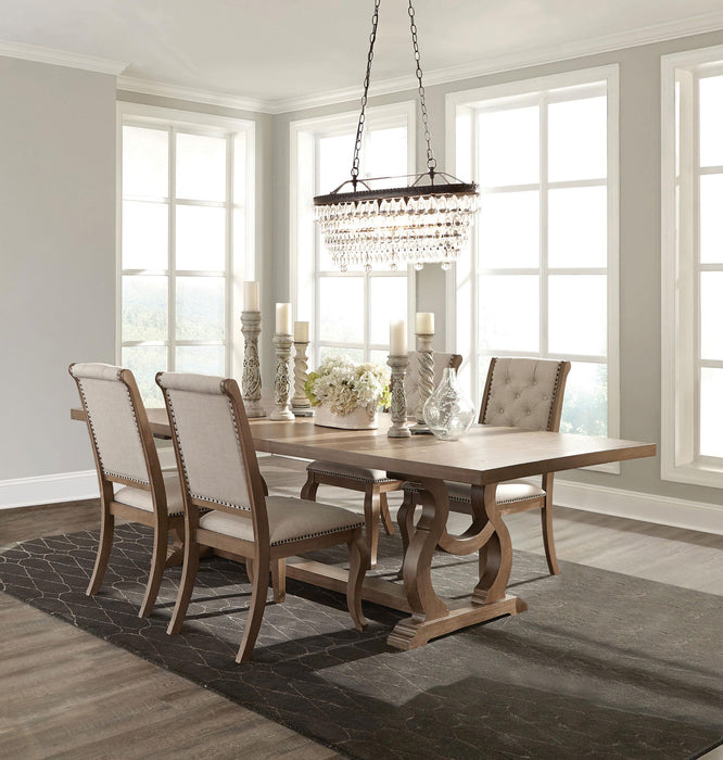Brockway 5-piece Extension Leaf Dining Set Barley Brown