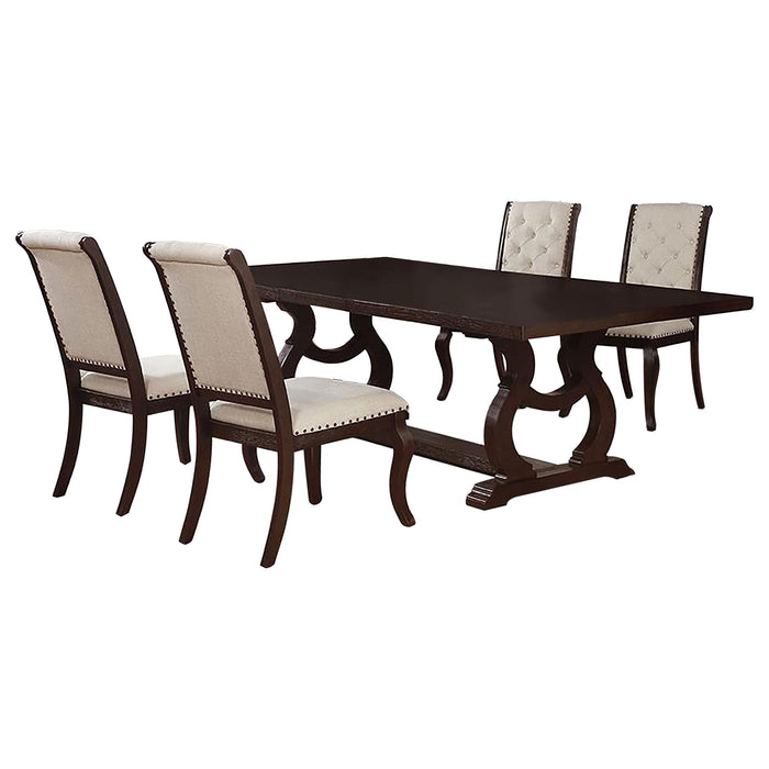 Brockway 5-piece Extension Leaf Dining Set Antique Java
