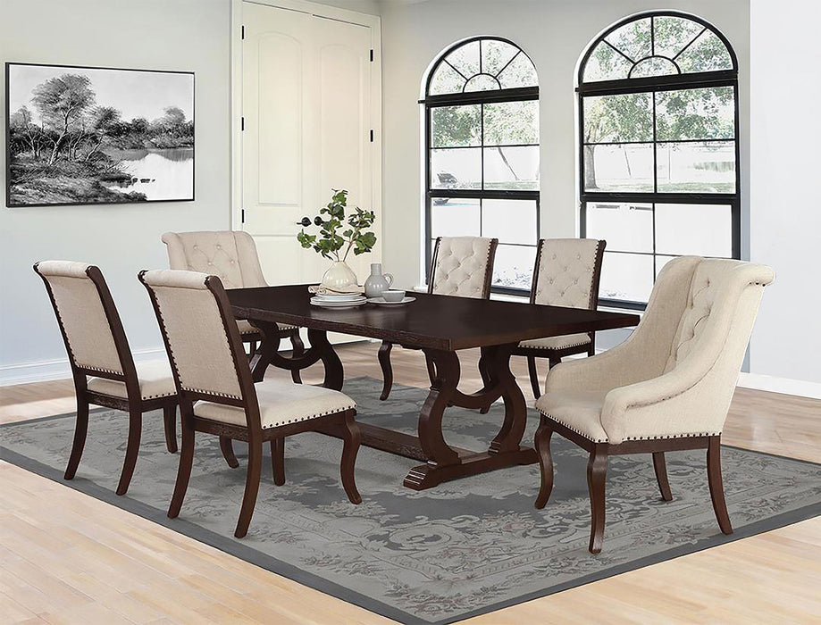 Brockway 7-piece Extension Leaf Dining Set Antique Java
