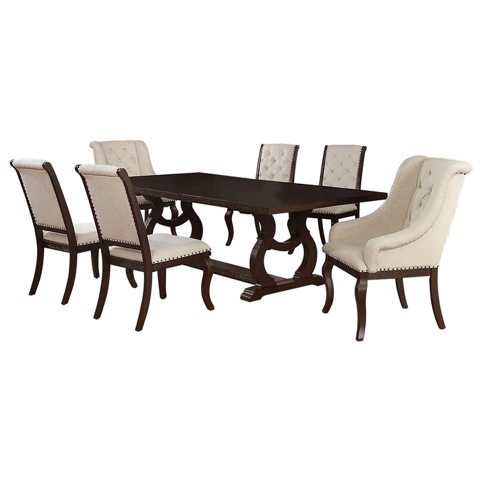 Brockway 7-piece Extension Leaf Dining Set Antique Java