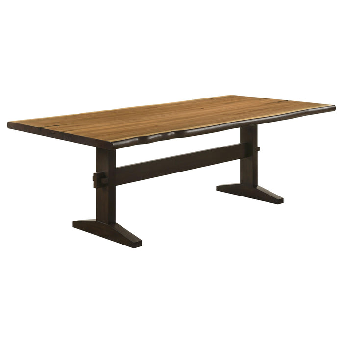 Bexley 90-inch Live Edge Dining Table Natural Honey