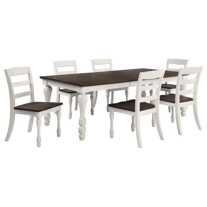Madelyn 7-piece Rectangular Dining Table Set Coastal White