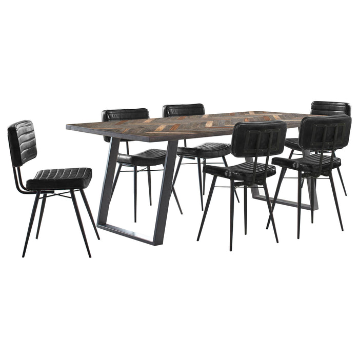 Misty 7-piece Rectangular Dining Set Sheesham and Espresso