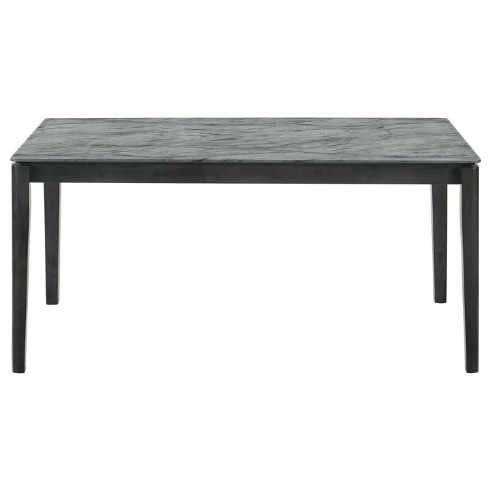 Stevie Rectangular 63-inch Faux Marble Dining Table Grey