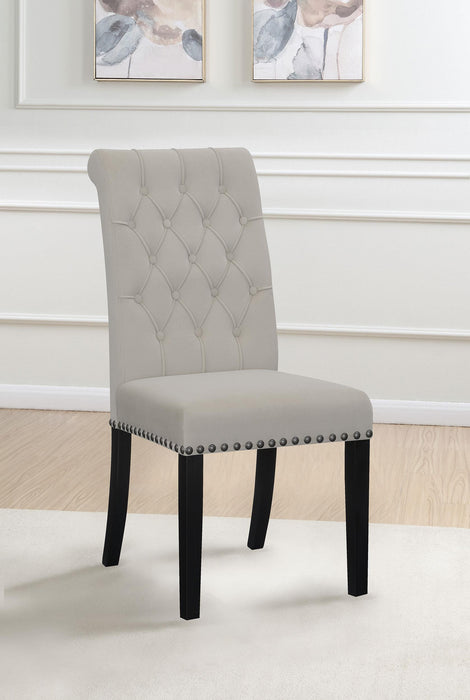 Alana Velvet Upholstered Dining Side Chair Sand (Set of 2)